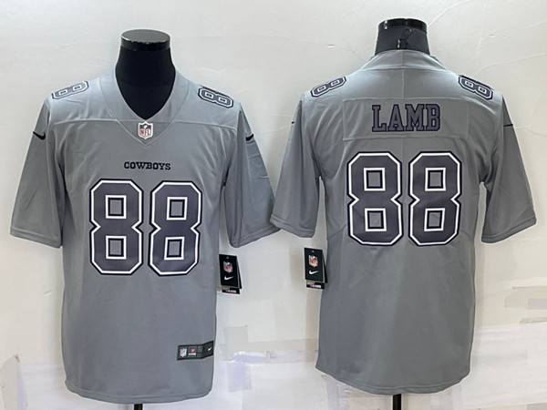 Men's Dallas Cowboys #88 CeeDee Lamb Gray Atmosphere Fashion Stitched Jersey